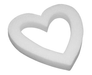 HO-24  24" White Styrofoam Open Heart - Each - ON SALE -