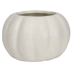 T4108S  5" Matte White Mini Pumpkin *w/o lid* - Each