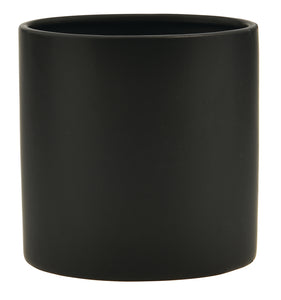 TM49  4" Matte Black Ceramic Cylinder - 12/Cs