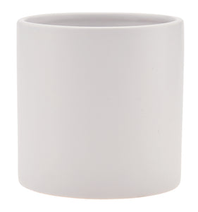 TM57  6" Matte White Ceramic Cylinder - 6/Cs