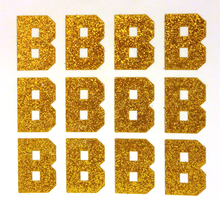 Load image into Gallery viewer, 1.5&quot; Old Gold Sticker Glitter Letters - Each
