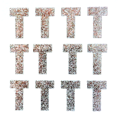 Letter T Pink Glitter Stickers for Sale