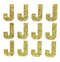 Load image into Gallery viewer, 1.5&quot; Soft Gold Sticker Glitter Letters - Each
