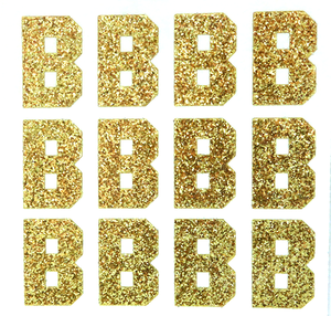 1.5 Soft Gold Sticker Glitter Letters - Each – Yellow Rose Floral