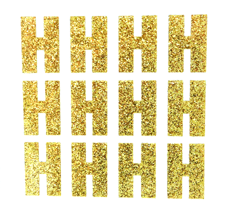Gold Small Mixed Print & Script Glitter Letter Stickers - (228 pcs) –