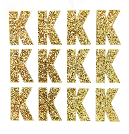Gold glitter letters sticker sheets