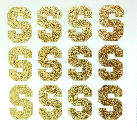 1 Sheet Golden Lowercase Letters Sticker- Alphabet Sticker Self